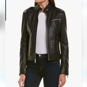 Marc Jacobs New York Rago Racer Glove Lamb Leather Moto Jacket - M